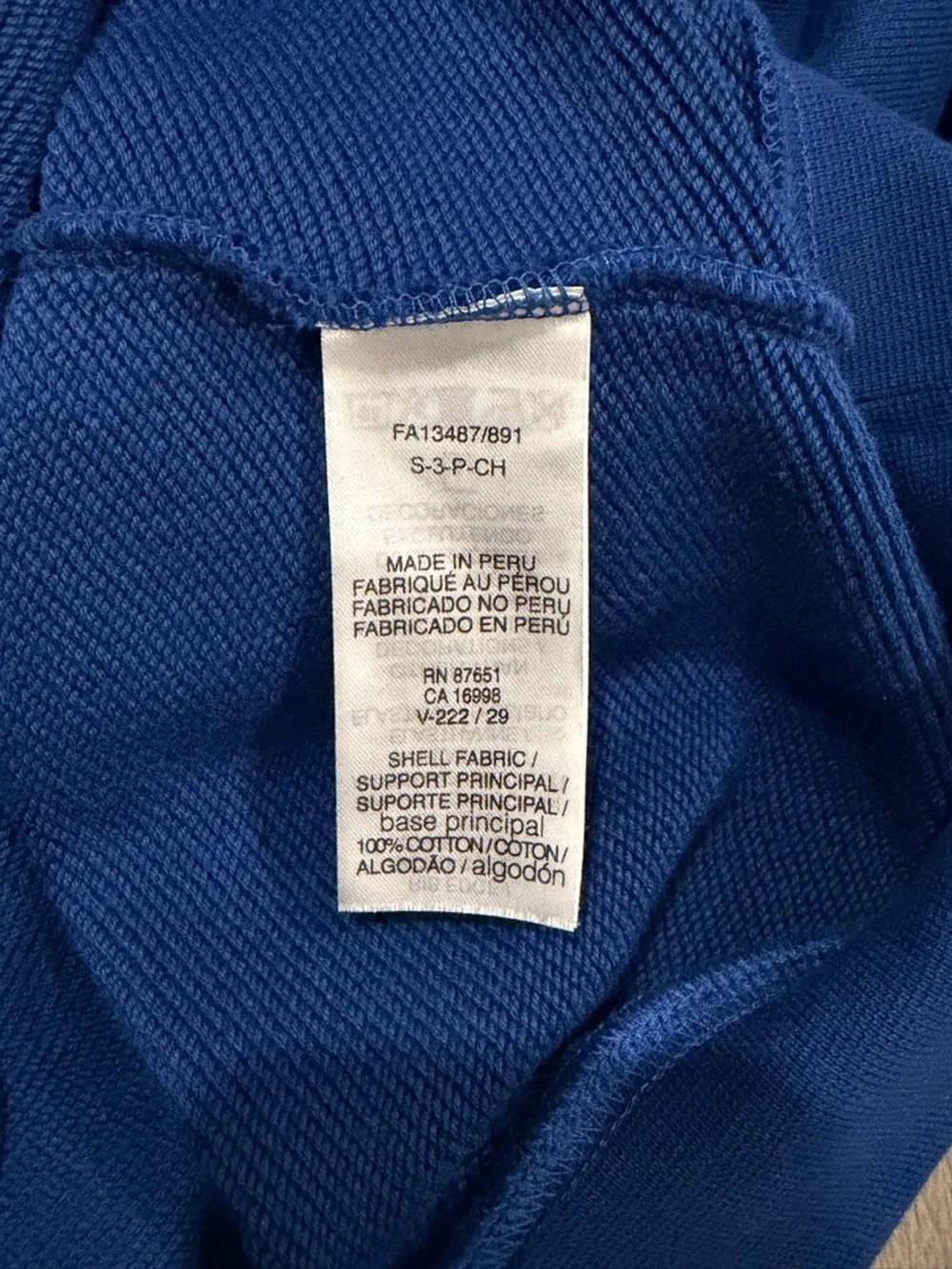 Lacoste Blue Hoodie Sweatshirt with Green Crocodile Logo